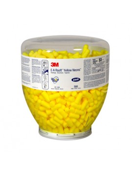 3M E.A.R Yellow Neon Soft Ear Plugs - Refill Bottle 500 Personal Protective Equipment 